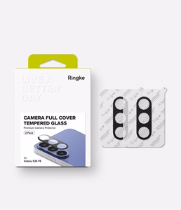 Ringke Camera Full Cover karastatud klaasist kaamerakaitsed seadmele Samsung Galaxy S26 FE, 2 tk – mustad