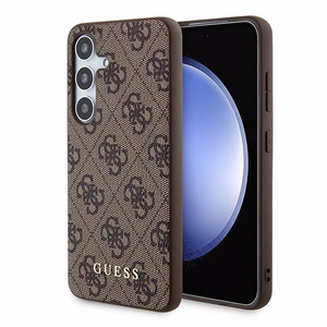 Guess 4G Metal kuldne Logo ümbris jaoks Samsung Galaxy S24 - brown