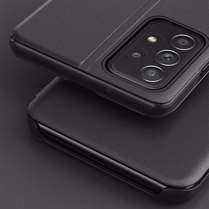 Eco Leather View Case elegantne ümbris klapiga ja statiiviga Samsung Galaxy A73 sinine