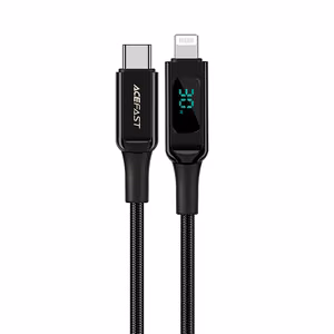 Acefast kaabel MFI USB Type C - Lightning 1.2m, 30W, 3A must (C6-01 must)