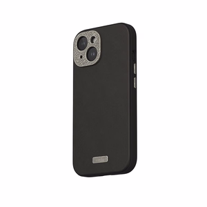 Moshi Napa MagSafe kvaliteetsest vegannahast ümbris seadmele iPhone 15, Midnight Black värvitoonis