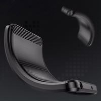 Carbon Ümbris Flexible Silicone jaoks Xiaomi Redmi Note 14 Pro+ 5G - Must