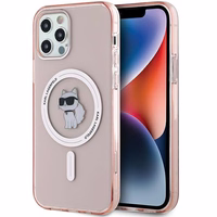 Karl Lagerfeld IML Choupette MagSafe ümbris jaoks iPhone 12/12 Pro - roosa