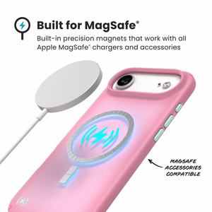 Speck Presidio Lux MagSafe ümbris seadmele iPhone Air, Ibis Pink / Dark Ibis / Kanom Green värvitoonis