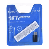 Savio AK-31 / B cable interface/gender adapter Micro USB USB 3.1 Typ C must