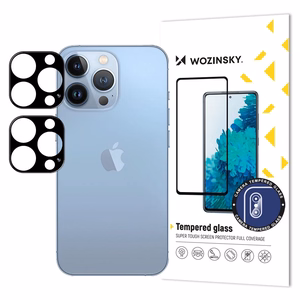 Wozinsky Full Camera Glass jaoks iPhone 17 Pro Max, Must, Set of 2