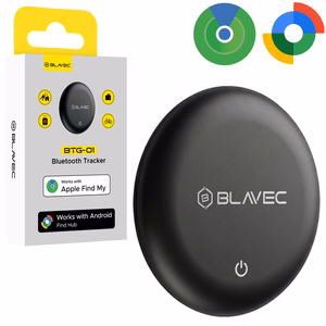 Must Blavec BTG-01 Bluetooth-esemejälgija Apple'i ja Androidi seadmetele (BTBTG01-B)