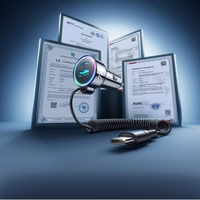 Autohoidja Joyroom "JR-CL07" must 72W (1xPD / 1xQC3.0 / LED valgustusega) + "Type-C" kaabel 160cm