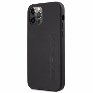 AMG nahast kuumalt tembeldatud ümbris iPhone 12 Pro Max'ile - must