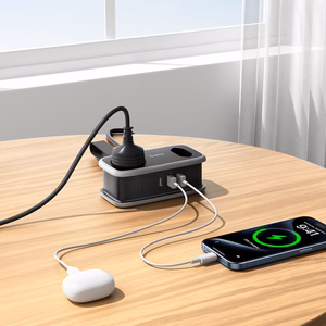 Orico APP 15.5W 5in1 Power Strip 2x AC + 2x USB-A + 1x USB-C - Black