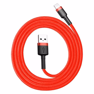 Baseus Cafule USB Lightning cable 2.4A 1m (must + punane)