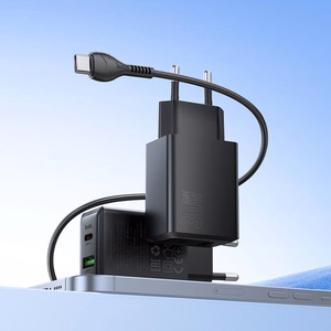 Phone charger Hoco USB A + USB C QC3.0 PD AFC 3A 30W + cable USB C to USB C N71 black