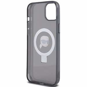 Karl Lagerfeld Ring Stand Karl Head MagSafe Ümbris jaoks iPhone 15 Plus / 14 Plus - must