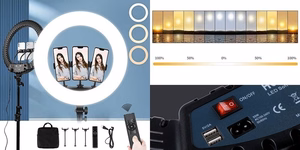 LED Ring Lamp 45cm Koos Desktop Tripod Mount Up To 2.1m