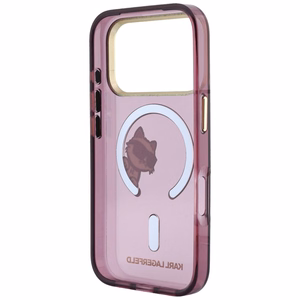 Karl Lagerfeld Peekaboo Logo ümbris seadmele iPhone 18 Pro Max / 17 Pro Max, MagSafe-ühilduv – bordoopunane