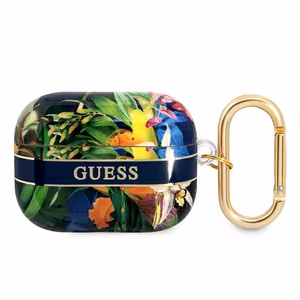 Guess GUAPHHFLB AirPods Pro ümbris sinine/sinine Flower Strap Collection