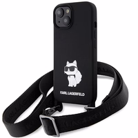 Karl Lagerfeld KLHCP15SSCBSCNK iPhone 15 6.1" hardcase must/must Crossbody Silicone Choupette