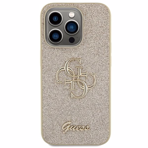 GUESS ümbris jaoks IPHONE 15 Pro GUHCP15LHG4SGD (Fixed Glitter Big 4G) kuldne