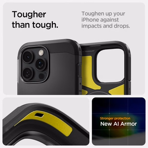 Spigen Tough Armor "T" MagSafe ümbris jaoks iPhone 16 Pro Max - must