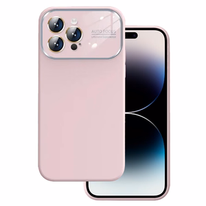 Soft Silicone Lens Ümbris jaoks Iphone 14 Pro Max light roosa