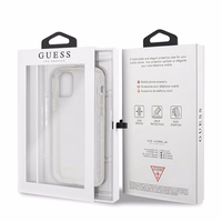 Guess GUHCN65PCGLSI iPhone 11 Pro Max hõbedane/hõbedane kõva ümbris Glitter