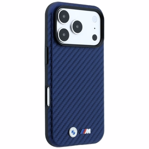 BMW M Carbon Metal Logo MagSafe ümbris mudelile iPhone 17 Pro / 18 Pro – tumesinine