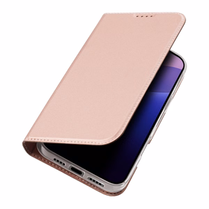 DUX DUCIS wallet ümbris SKIN PRO jaoks IPHONE 16 Pro Max roosa