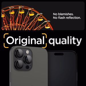 Spigen Glas.tR EZ Fit Optik kaamerakaitse iPhone 14 Pro / Pro Max / 15 Pro / Pro Max / 16 Pro / Pro Max 17 Pro / 17 Pro Max - must 2 tk.