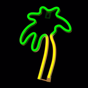 Neon LED Light PALM roheline oranž NNE04 Neolia
