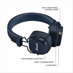 Wireless headphones Marshall Major V On-Ear Bluetooth midnight sinine