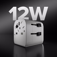 SBS universal travel adapter - EU 2xUSB-A - valge