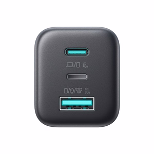Joyroom JR-TO1 GaN 45W USB-C Lightning USB-A seinalaadija must