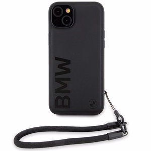 BMW Signature Leather Wordmark Cord Ümbris jaoks iPhone 15/14/13 - must