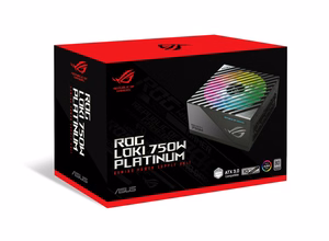 ASUS ROG Loki SFX-L 750W Platinum toiteplokk 20+4 pin ATX must, hõbedane