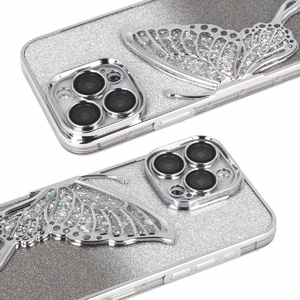 Tel Protect Butterfly Water Ümbris jaoks Iphone 14 Pro Max hõbedane