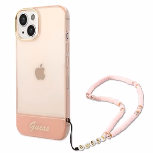 Guess GUHCP14MHGCOHP iPhone 14 Plus 6.7" roosa/roosa hardcase Translucent Pearl Strap