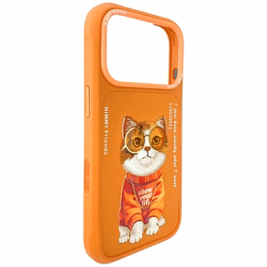 Nimmy Glasses Cool Cat Ümbris jaoks iPhone 17 Pro Max - oranž