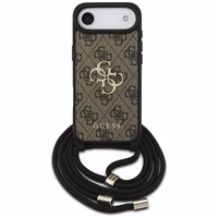 Guess 4G Big Logo Cord Stap Crossbody Ümbris jaoks iPhone 17 Air - Brown