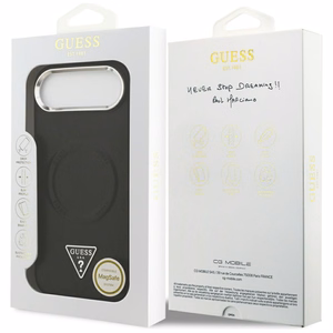 GUESS ümbris jaoks IPHONE 17 Air compatible with MagSafe GUHMP17MPSDTSCMK (PU W/ Triangle Logo) must