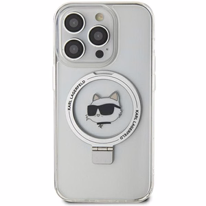 Karl Lagerfeld KLHMP15XHMRSCHH iPhone 15 Pro Max 6.7" белый/белый жёсткий чехол Ring Stand Choupette Head MagSafe