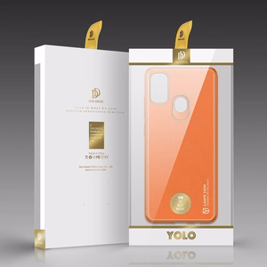 Dux Ducis Yolo elegantne pehme TPU-st ja PU nahast valmistatud ümbris Samsung Galaxy M30s oranžile mudelile