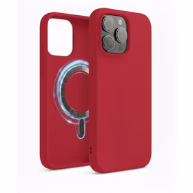 Ümbris "TM MagSafe Silicone" iPhone 13 / Maasika /