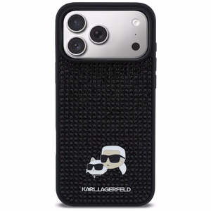 Karl Lagerfeld Strasskivide Karl&Choupette Pin Case iPhone 17 Pro Max jaoks - must