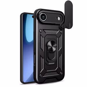 Hybrid Armor Camshield iPhone 17 Air Ümbris with Stand and Camera Cover - Must