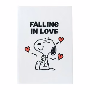 Snoopy Love Season A5 märkmik plüüskaanega