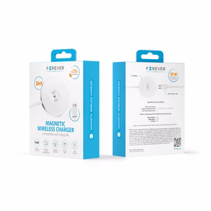 Forever MAWC-400 magnetiline traadita laadija 15W valge 3in1
