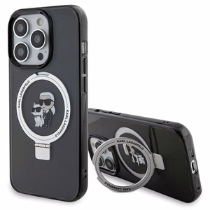 Karl Lagerfeld KLHMP15LHMRSKCK iPhone 15 Pro 6.1" must/must hardcase Ring Stand Karl&Choupette MagSafe