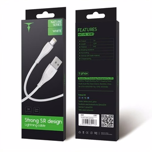 CABLE T-PHOX NATURE LIGHTNING WHITE 1.2M 3A