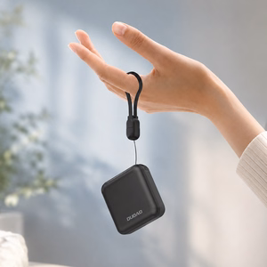 Dudao K22+ Ultra-Compact Power Bank 10000mAh 22.5W USB-C with Pendant/Cable - Gray
