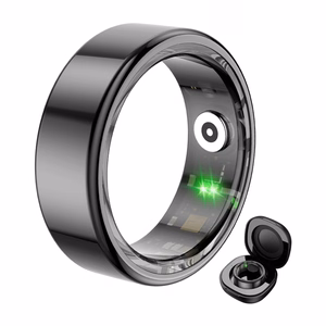 COLMI R02 nutikas sõrmus, suurus 12, 21.3 mm (must) + laadimiskarp